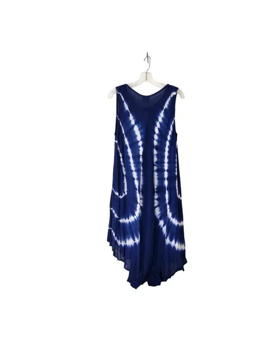 Exist Women's Tie-Dye Sleeveless Rayon Sundress With Floral Embellishments Free - Picture 8 of 8
